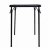 Import Durable Quality Narrow Rectangle Black Folding Dining Table from China
