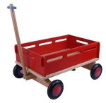 Natural Birch Plywood Wagon Wooden Cart Baby Walker