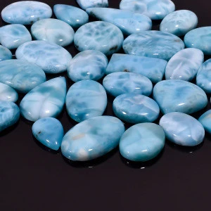 Natural Larimar Cabochon Gemstone Mix Shape Blue Larimar Loose Gemstone For Jewelry Making