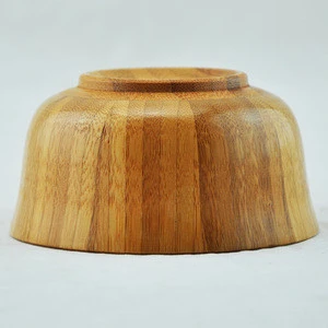 Natural wooden bowl Chinese food containers bamboo tableware kitchen mixing bowl soup noodle rice dinner dishes for children