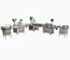 New condition automatic liquid  pneumatic piston filling capping labeling machine packing line