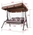 Import New design 3-Seat Canopy Wicker Metal Swing from China