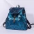 Import New Design Ladies Artificial Leather Lattice Handbag Glossy Convertibale Geometric Luminous Backpack from China