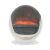 Import new design mini small desktop log flame effect heater round electric fireplace from China
