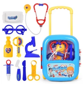 New funny games toys plastic travel medical kit doctor suit toys for kids