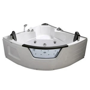 New hot indoor freestanding triangle whirlpool spa bath tubs with ABS and 2 pillows