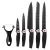 Import new item for 2020 cooking accessories stainless steel 6pcs non-stick coating knives kitchen knife set from China