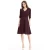 Import New Listing 2021 Womens Elegant Cotton Dress A Line V Neck Empire Solid Color Knit Dress from China
