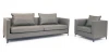 new modern high quality gray pu leather leather 3 seat  office settee sofa