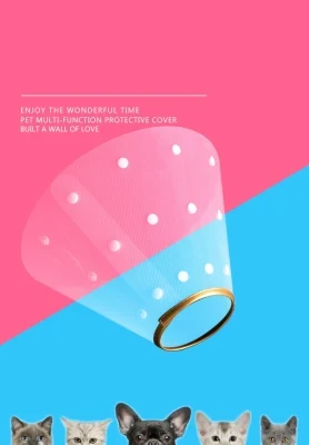 New Pet Cat Dog Plastic Elizabeth Circle Collar Ring of Anti Scratch Licking Biting Shame Ring Care Beauty Head Neck Cover Sterilization Supplies Products
