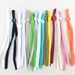 New stock  Flat Nylon Cord Spandex Elastic Band Colored Adjustable Ear Loop 5mm string cord elastic strap M-03