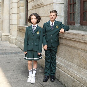 New Style Spring and Autumn School Uniform Blazer Set for Primary and Kindergarten Boys and Girls