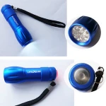 new type custom aluminum 9 LED flashlight with SOS