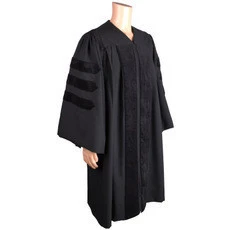New university graduate doctors clothing Black classic doctors gown LOGO custom Welcome to consult