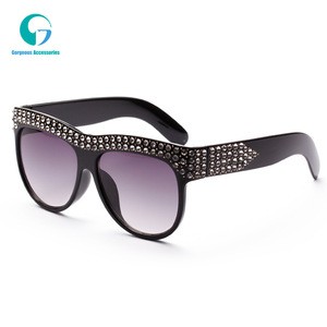 New Women Fashion Square Oversized Sunglasses Rhinestone