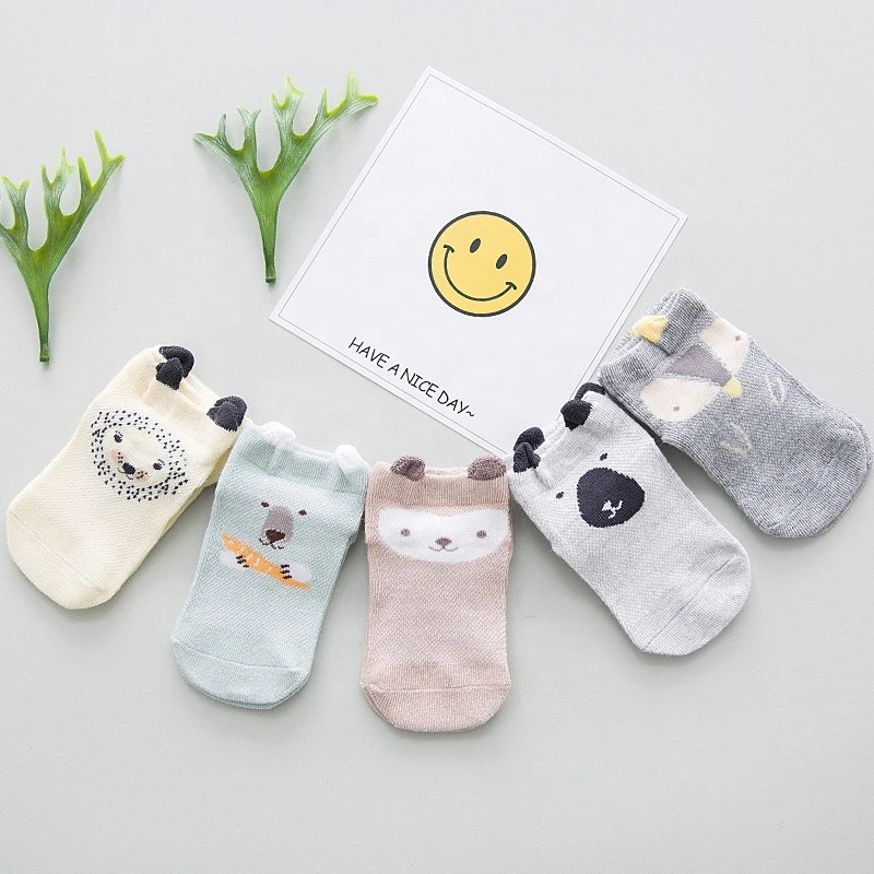 Newborn Baby Socks Gift Set 0-36 Months Infant Socks Cartoon Pattern Toddler Girls Boys Anti Slip Animal Socks Baby