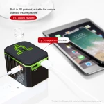 Newest travel adapter smart USB charger 33W PD quick charger adaptor plug socket