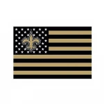 NFL New Orleans Saints Stars and Stripes Flag Banner 3X5 FT USA FLAG White