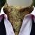novelty custom mens red paisley polyester cravat ascot tie for wedding party