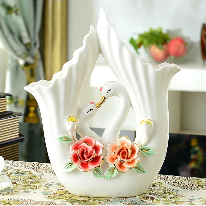 OEM ceramic swan china home decor wholesale,showpieces for home decoration pieces,show pieces for home decoration accessories