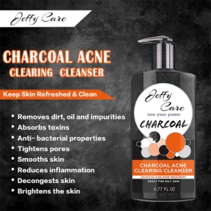 OEM Custom Private Label Facial Cleanser Deep Cleansing Gentle Natural Organic Salicylic Acid Acne Treatment Charcoal Face Wash