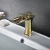 Import OEM gold sanitary mixer brass taps golden waterfall basin faucet from China