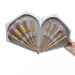 OEM new arrivals fashion brush zip bag makeup brush leather holder bag
