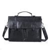 Oem Odm Accept Sample Customize Multi Function Black Leather Shoulder Laptop Bag 156 Inch Briefcase For Men 8814