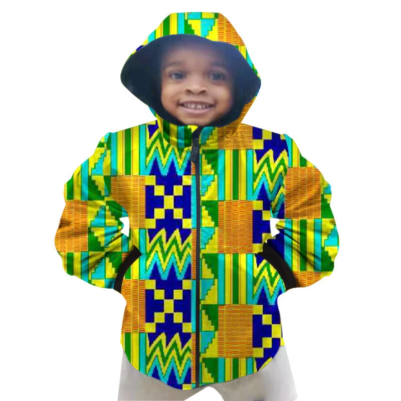 OEM Service African Kids Fashion Wax Print Dashiki Jacke Kimono Bohemia Jacket Cardigan Clothes SS-CKJ02