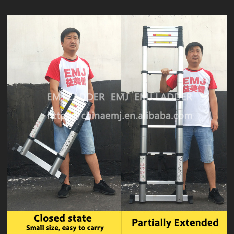 Buy One-button Contraction Single Telescopic Ladder One Time Folding ...