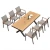 Import Outdoor Garden Furniture 6 Chairs Wooden Dining Tables and Chairs Set from China