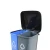 Import Outdoor indoor use 40L plastic double trash can pedal waste bin with inner garbage bin from China
