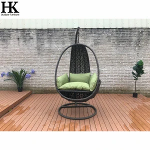 outdoor patio hanging basket  comfortable modern PE rattan swing chair