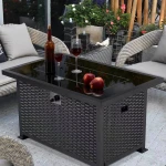 outdoor  Rectangle gas fire pit table