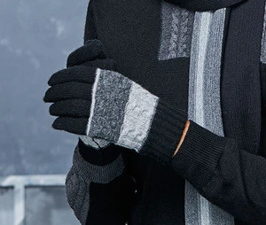 P18C01TR mens fall winter fashion 100% cashmere glove