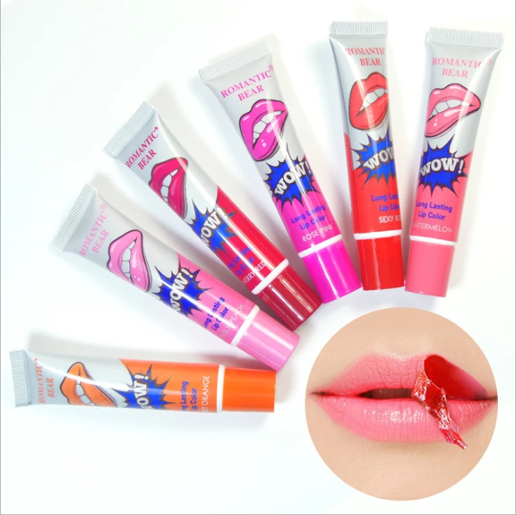 Paroo Factory ROMANTIC BEAR waterproof lasting peel off lip gloss Lip Tattoo