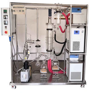 Pharmaceutical machinery glass molecular distillation cbd oil extract machine