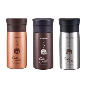 PINKAH 280ml custom logo double wall stainless steel vacuum insulated travel mug thermal cup