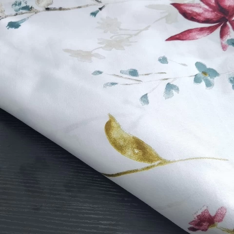 polyester fabric manufacturers custom microfiber woven soft floral polyester print fabric for bedsheets