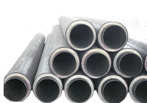 polyurethane chilled water and gas steel pipe insulation hdpe black jacket sleeve pipe
