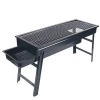 Popular 60x22cm foldable  charcoal groove barbecue stove grill table  briefcase bbq grills outdoor  bbq grill