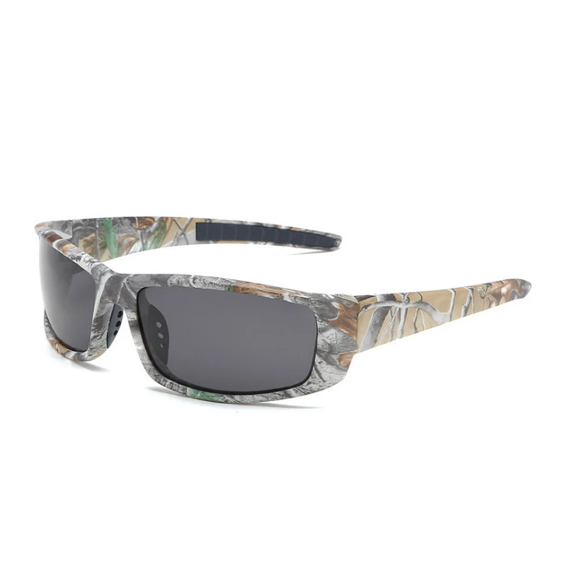 Popular Outdoor Sports Unisex Camouflage Delicate Square Polarized Fishing Sunglasses