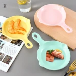 Porcelain non stick plate baking tray dish pizza pan bakeware ceramic baking pan with handle