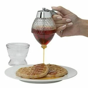 Portable 200ml Honey Syrup Dispenser Pot Honeycomb Bottle Honey Squeeze Dispense