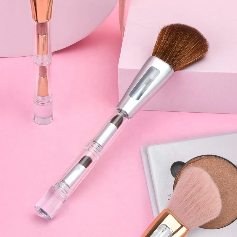 Portable Eyeshadow  Eyebrow Brush Cosmetic Brushes Makeup 4 in 1 Kiss Blush Brush Set