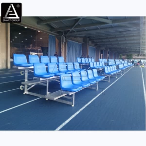 Portable Grandstands Chairs Stadium Aluminum Bleachers Seating With Plastic Bleacher Seats