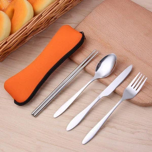 Portable Outdoor Picnic Flatware Set Travel/Camping Cutlery Set With Case