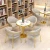 Import Postmodern luxury stainless steel marble coffee shop cafe restaurant chairs and tables from China