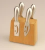 Premium Luxury Stainless Steel Cheese Knives Set Tools With Magnetic Wooden Block Suitable for Gift