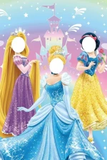 Princess Theme Photo Door Banner Princess Face Photography Banner Background Birthday Party Decoration Kids Party Photo Prop
